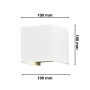 Applique LED Wall Formato Cubo Colore Bianco Potenza 12 Watt Luce Naturale 4000K