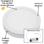 Plafoniera LED Soffitto 18Watt Slim Tonda Alimentatore Incluso