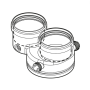 Adattatore Sdoppiato C53x Diametro 80/125mm Bianco Bosch 7738113529
