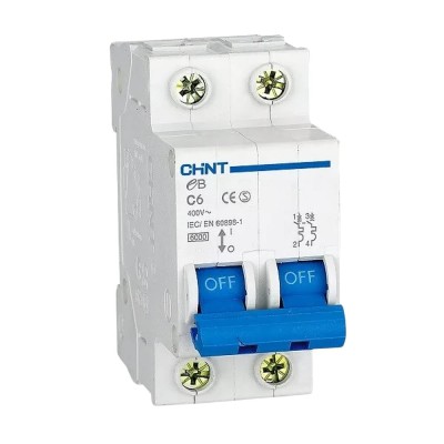 Chint Interruttori Magnetotermici 1P+N Curva C 4,5kA Serie EB 2 Moduli