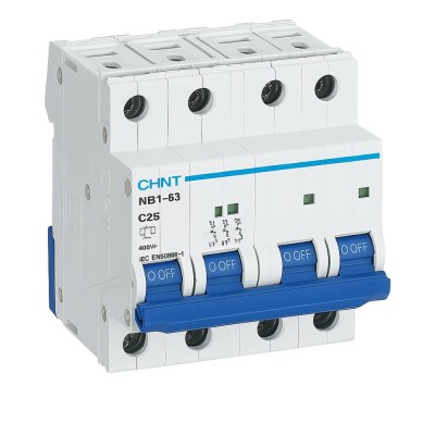 Interruttore Magnetotermico 4P 6Ka Curva C Chint Serie Nb1-63 Da Quadro Din