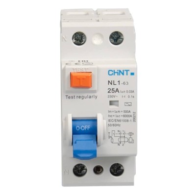 Interruttore Differenziale Bipolare Puro Tipo Ac 30Ma Chint Serie Nl1-63