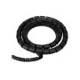Guaina Spiralata Raccoglicavi Ecova Nera 25Mm 1 8Mt Con Pinza Guida