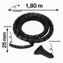 Guaina Spiralata Raccoglicavi Ecova Nera 25Mm 1 8Mt Con Pinza Guida