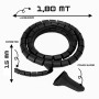 Guaina Spiralata Ecova 83395 Nera 15 Mm 1 8 Mt Con Pinza Guida