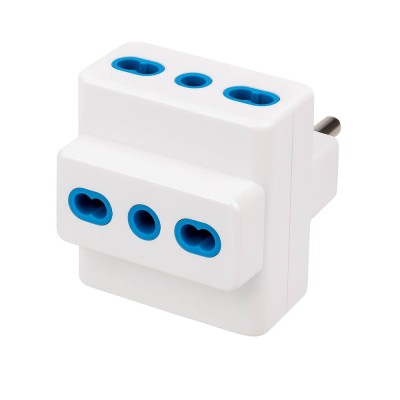 Adattatore Triplo Ecova 30045 Per Prese 16A Con 3 Uscite