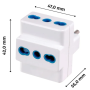 Adattatore Triplo Ecova 30045 Per Prese 16A Con 3 Uscite