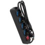 Multipresa Ecova 30097 Nera Con 4 Prese Schuko Universali