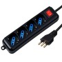 Multipresa Ecova 30097 Nera Con 4 Prese Schuko Universali