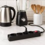 Multipresa Ecova 30097 Nera Con 4 Prese Schuko Universali