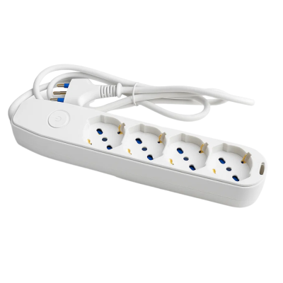 Multipresa Ecova 30079X Con Interruttore Luminoso 4 Prese Universali