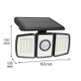 Faretto Led Solare Ecova Easy Move Con Sensore Orientabile