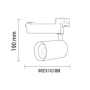 Faretto Led Da Binario 25W Luce Naturale 4000K Corpo Bianco