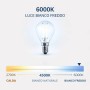 Optonica Lampadina Led a Filamento G45 E14 2W in Vetro