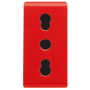 Gewiss GW20295 Presa Bivalente 2P+T 16A 250V AC da Incasso Colore Rosso