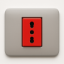 Gewiss GW20295 Presa Bivalente 2P+T 16A 250V AC da Incasso Colore Rosso