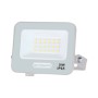Optonica Proiettore Led Smd Corpo Bianco 20 Watt con Cavo 15 cm Esterni IP65
