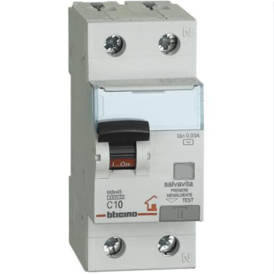 Bticino Interruttore Magnetotermico Differenziale 1 Polo + Neutro Btdin GC8813AC