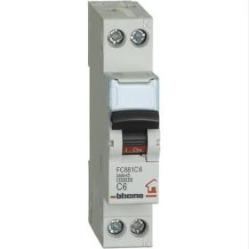 Bticino Interruttore Magnetotermico 1 Polo + Neutro Curva C Btdin Rs FC881C 