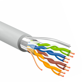 Cavo Rete LAN Cat 6 Schermato F/UTP Metri 50 Sezione 24AWG 4 Coppie Twistate 