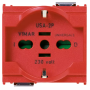 Vimar Idea Presa Schuko 2 Poli + Terra 16 Ampere Colore Rosso 16210.R