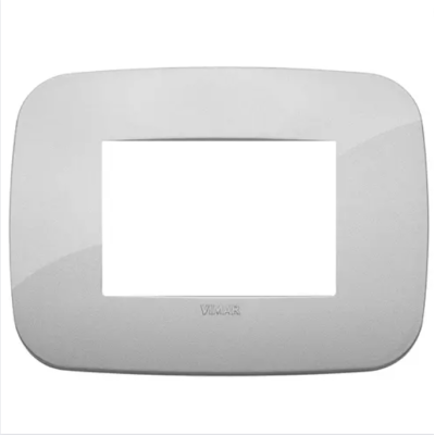Vimar Arkè Placca Round Tecnopolimero Silver 3 Moduli 19683.89
