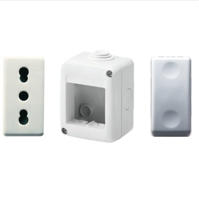 Gewiss Deviatore GW20576 Presa Bivalente GW20203 Scatola Parete IP40 GW27002