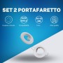  Optonica 5070 Supporto Fisso Da Incasso in Alluminio GU5.3 Confezione da 2 Pezzi