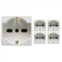 Presa Schuko Bivalente  Standard Tedesco Italiano Serie  Gewiss GW20246 Pezzi 5