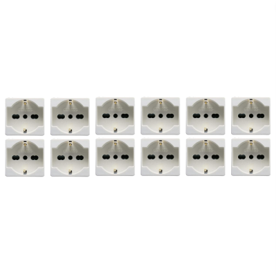 Presa Schuko Bivalente  Standard Tedesco Italiano Serie  Gewiss GW20246 Pezzi 12