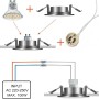 Portalampada Attacco GU10 e GZ10 Connettore Base per Lampada Alogena Faeg FG24104
