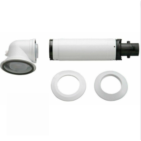 KIT Base Scarico Fumi C13x Coassiale 60/100mm  Bianco Bosch 7738112499