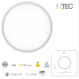 Plafoniera LED Bianca Tonda 15Watt Impermeabile Colore Luce Naturale 4000K 