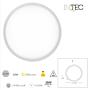 Plafoniera LED Bianca Tonda 20Watt Impermeabile Colore Luce Naturale 4000K 