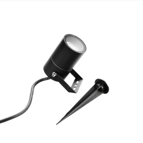 Proiettore Spot  Alluminio Nero Picchetto Incluso Attacco GU10 IP54