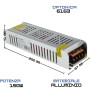 Optonica 6163 alimentatore slim 150W 24V metallo IP20 per strisce LED interno