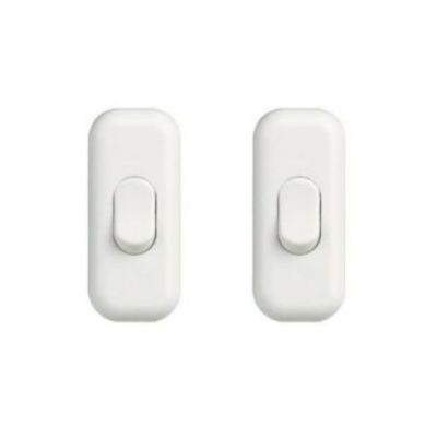 Interruttore Passafilo Unipolare 250 Volt Plastica Blister 2 Pezzi