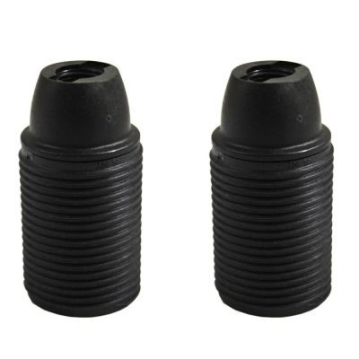 Portalampada Camicia Filettata Attacco E14 Plastica IP20  Blister 2 Pezzi
