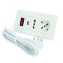 Multipresa da Tavolo Colore Bianco Ecova 2 Posti 10/16 A con Porta USB 