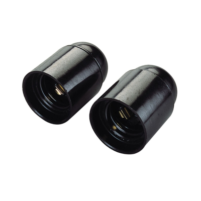 Portalampada Camicia Liscia Attacco E27 Plastica IP20  Blister 2 Pezzi