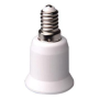 Adattatore Portalampada da Attacco E14 a Attacco E27 Plastica IP20 