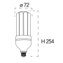 Lampada LED Bulbo E27 35 W Luce Bianco Fredda 6000K 