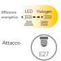 Lampada LED Bulbo E27 35 W Luce Bianco Fredda 6000K 