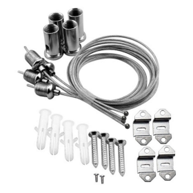 Cavi Fissaggio Pannelli Soffitto Sospensione Metallo 4 Pezzi 