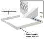 Cornice In Alluminio Bianco Per Pannelli Led 60X60 Installazione Facile