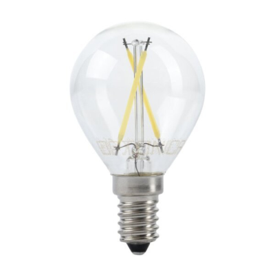 Lampadina LED Filamento Sfera Attacco E14 Potenza 4 Watt
