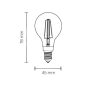 Lampadina LED Filamento Sfera Attacco E14 Potenza 4 Watt