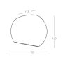 Applique Sferica in Gesso da Parete LED Bi Emissione Verniciabile Attacco G9