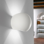 Applique Sferica in Gesso da Parete LED Bi Emissione Verniciabile Attacco G9