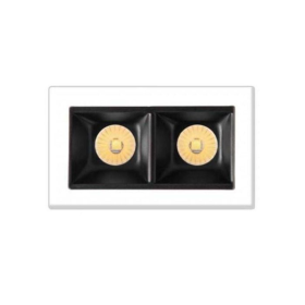 Faretto LED Incasso Modulare Cornice Bianca Interno Nero 6 Watt 220 Lumen 